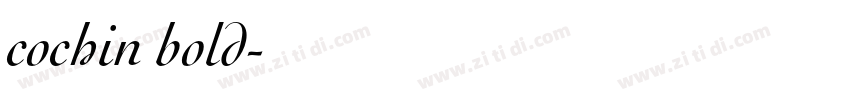 cochin bold字体转换